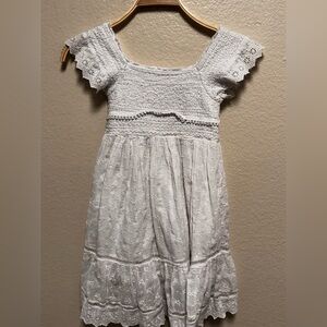 Sea New York White Eyelet Smocked Dress